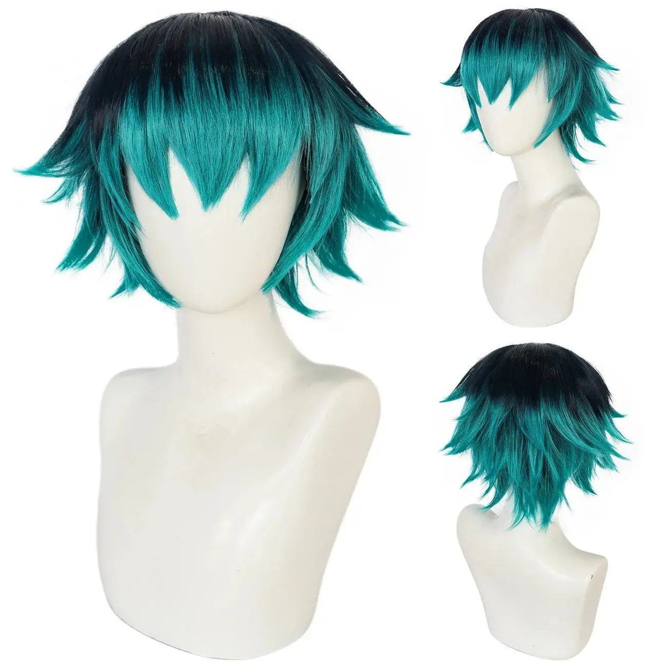

Luka Couffaine Cosplay Wig Short Black Blue Gradient Wig Anime Cosplay Costume Women Men Halloween Party Role Cosplay Props