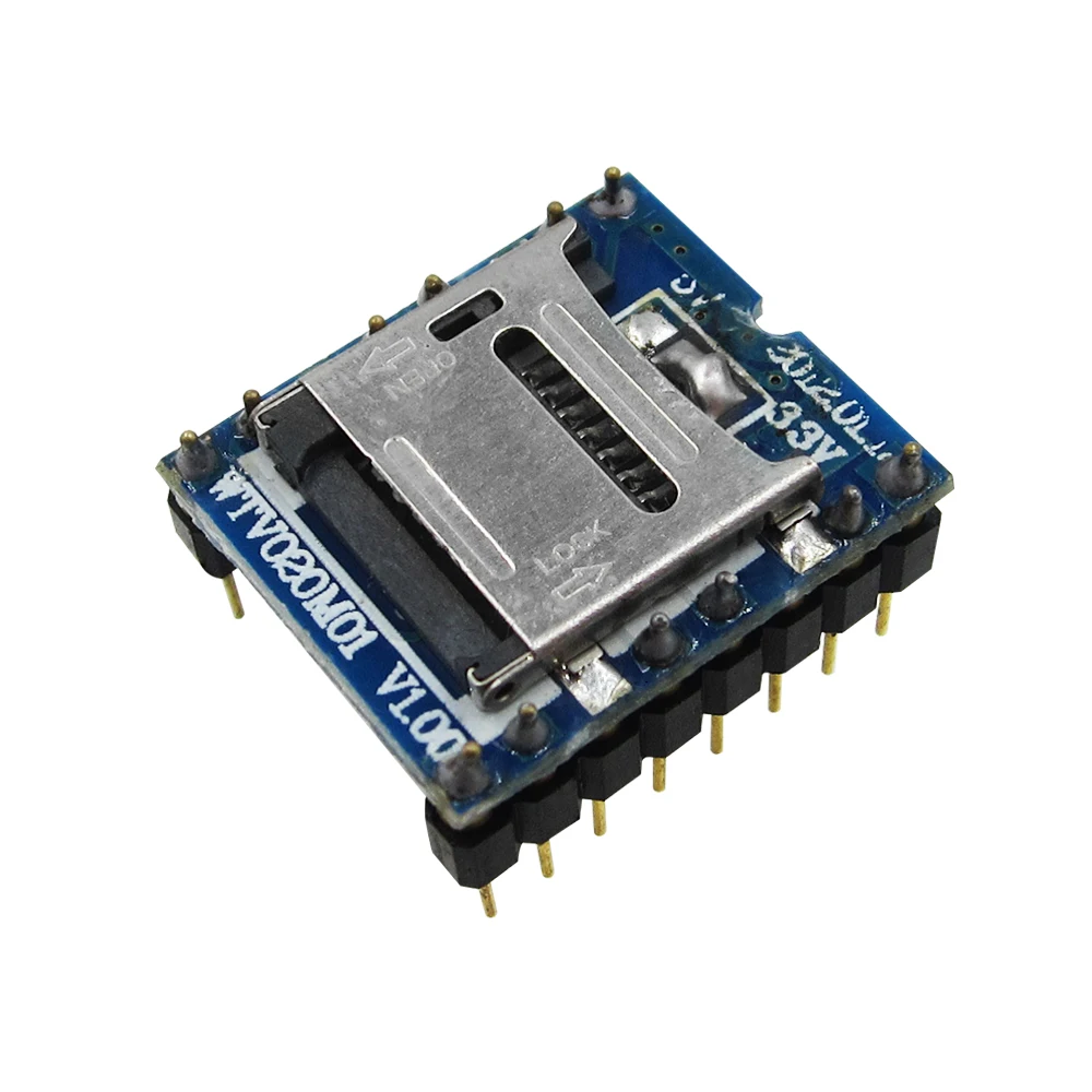 1 шт. WTV020 WTV020-SD WTV020SD-20SS мини-SD-карта MP3 звуковой модуль для PIC WTV020-SD-16P