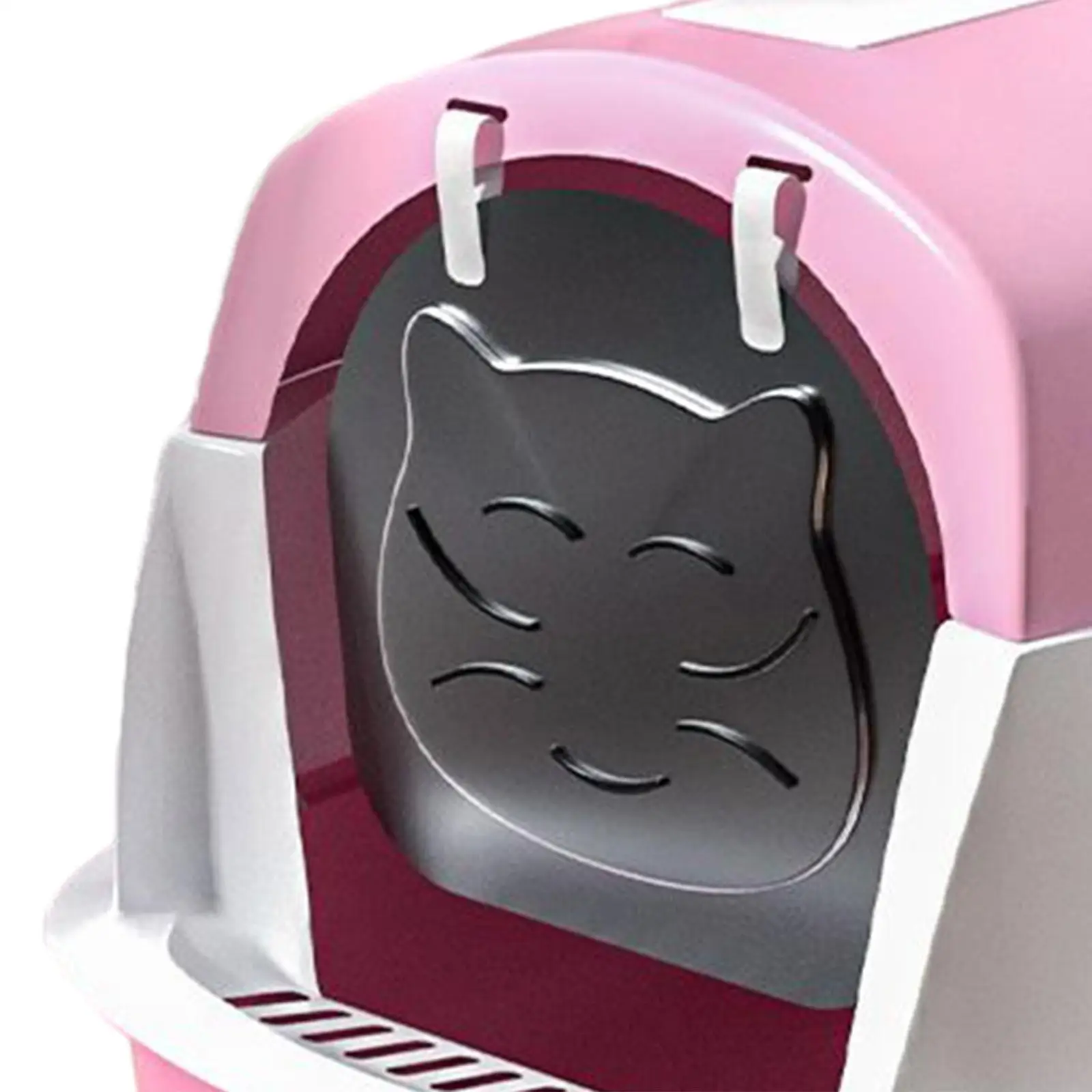 Hooded Cat Litter Box with Lid Enclosed Cat Toilet with Door Detachable Anti