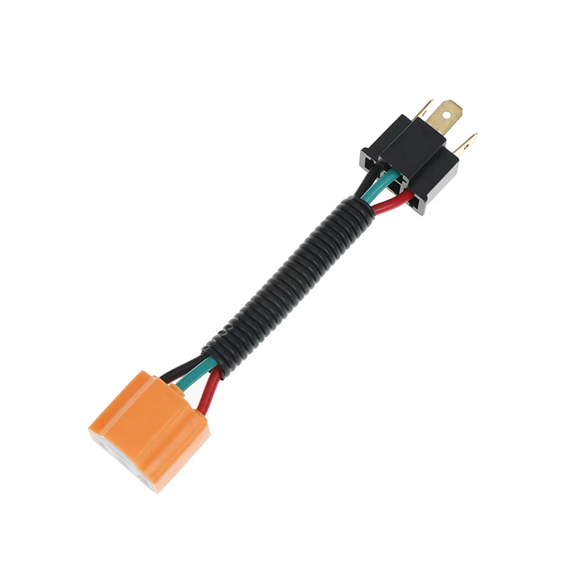 【H4 Headlight Bulb Ceramic Socket Plug Connector Wiring Harness】