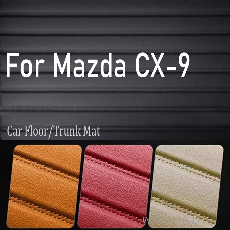 

Luxury Car Floor Mats For Mazda CX-9 TC 2016~2022 CX9 CX 9 Waterproof Rugs Carpet Leather Mat Interior Parts Car Accessories