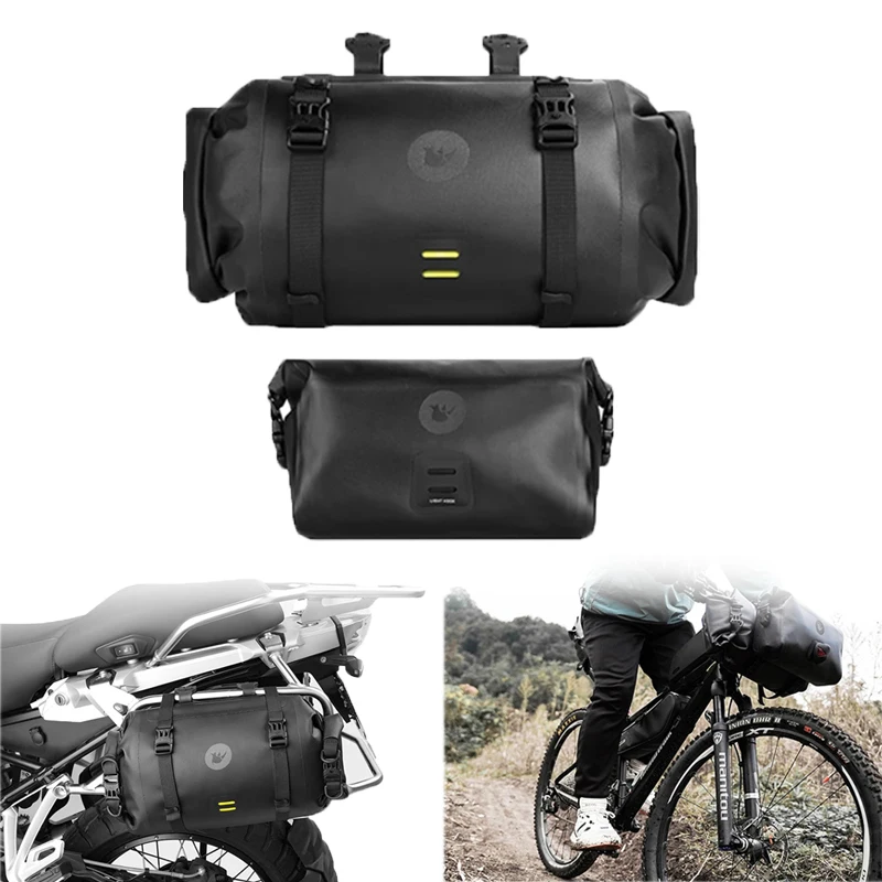 

Motorcycle Bicycle 8L/4L front bag Large capacity storage bag Side bag overlapping front bag Portable toolkit bag Bumper tailbag