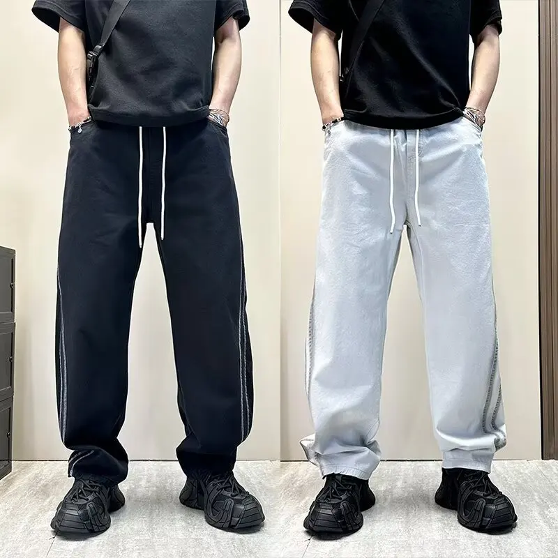 

Men's Casual Pants Artistic Lazy Fashionable Harajuku Style Versatile Trendy Temperament Popular Simple Clothing