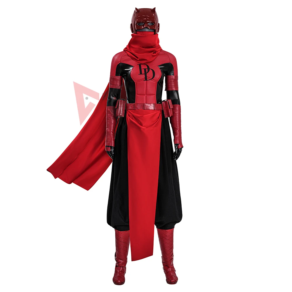 

New Elektra Natchios Cosplay Costume Daredeviling Hero Set Tops Pants Cloak For Game Party Halloween Custom Made
