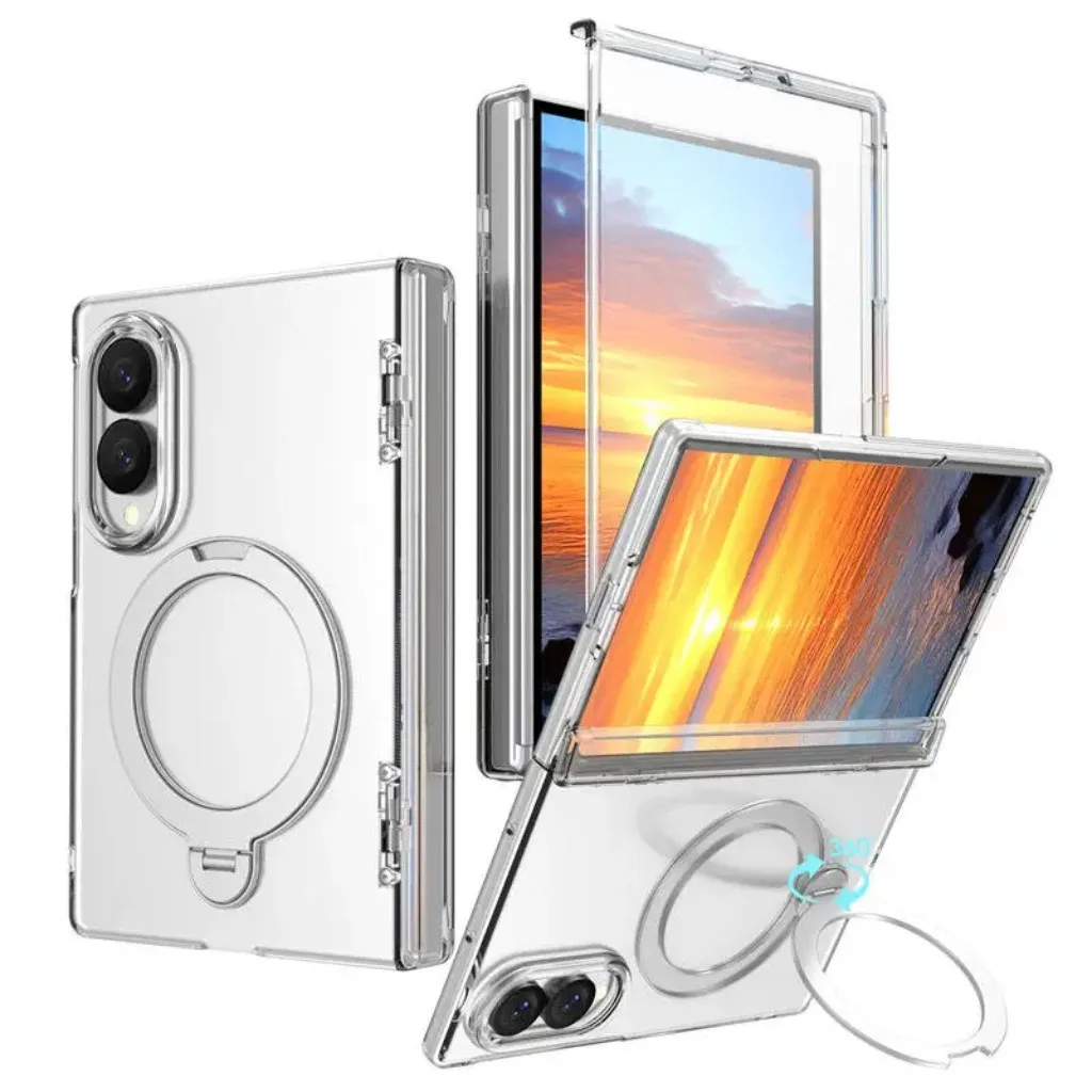 ZFold 8 Case 360 ° Rotating for Magsafe Magnetic Ring Holder  Front Tempered Film Cover For Samsung Galaxy Z Fold 8 Ultra 7 6