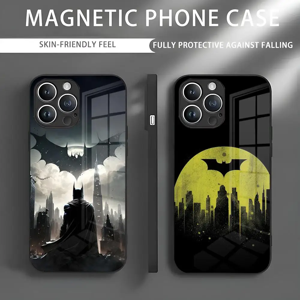 Dc-b-Batmans-s Phone Case IPhone 16 15 14 13 12 11 X XR XS XSMAX 8 Plus Mini Pro Max Glass Magnetic Phone Case