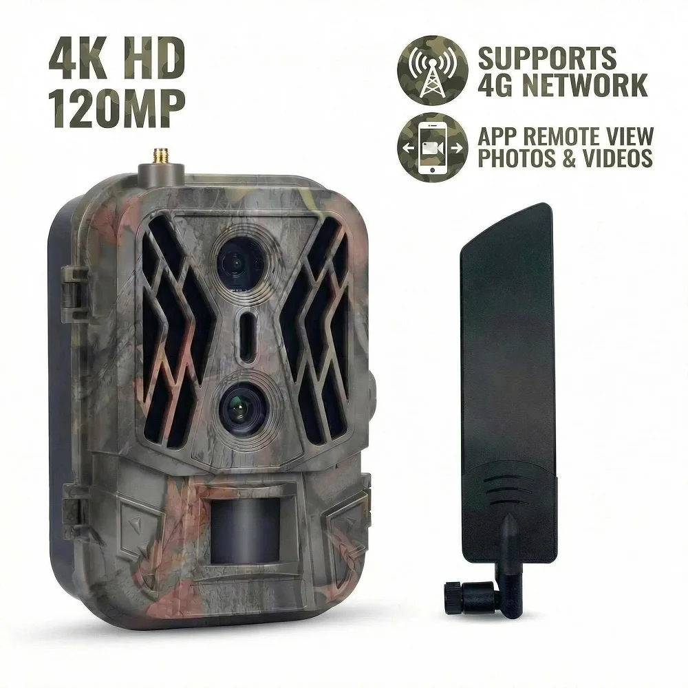 

Suntekcam 4G 120MP 4K Outdoor Night Vision Dual-Lens Hunting Camera App Control with Optional Live Streaming/Cloud/Email/FTP