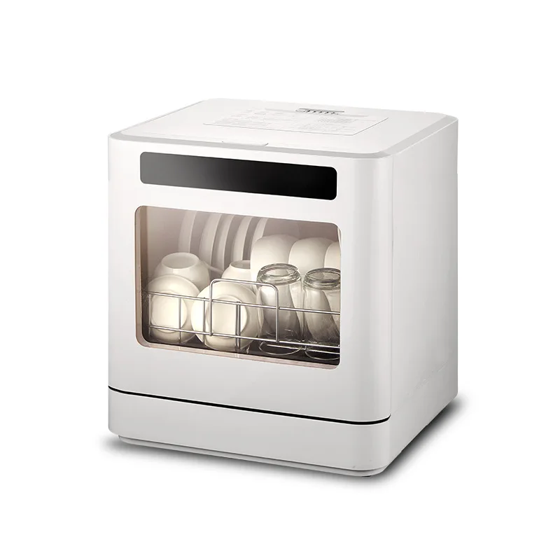 Desktop Household Dishwasher Plastic Intelligent Fully Automatic Disinfecting High Temperature 5 Sets Capacity 800W Electric