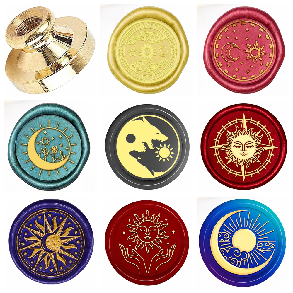 Sun Moon and Stars Clouds Wax Seal Stamps 0.98