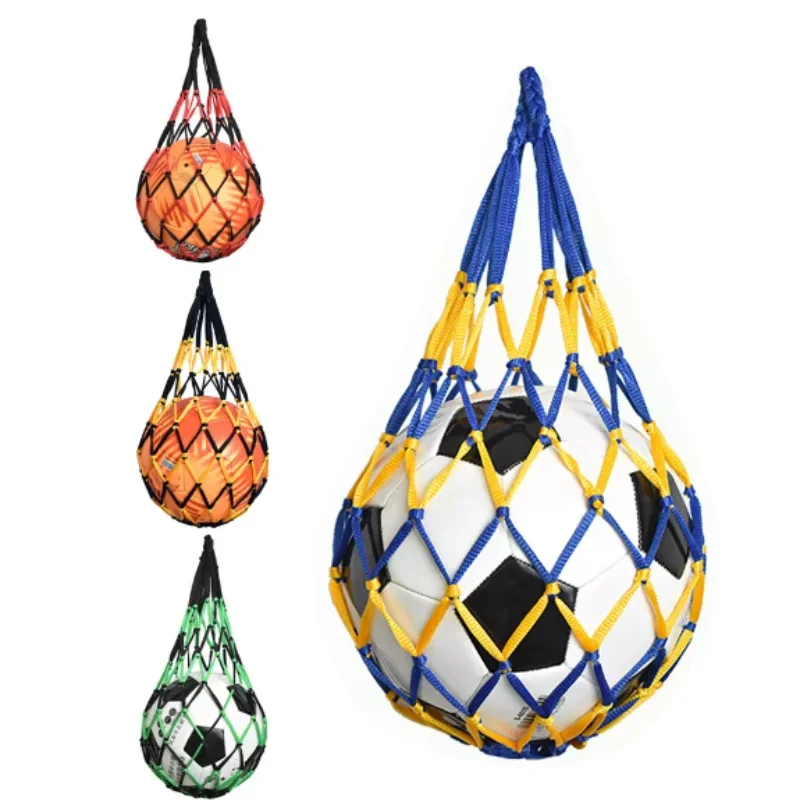 1PC ball net bag basketball tote bag youth football net outdoor sports nylon mesh storage ball type thickened net bag