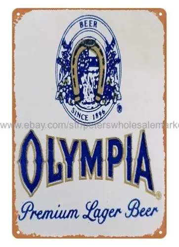 Olympia Beer Montana Premium Lager metal tin sign home interior shopping