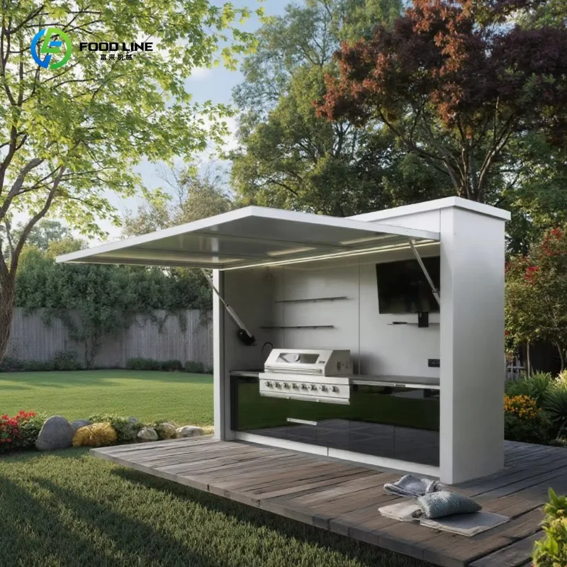 Quick-Setup Premium Modern Heavy-Duty Stainless Steel BBQ Grill Shelter Windproof for All-Season Family Gatherings & Parties