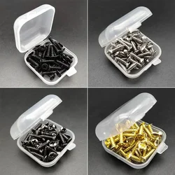 50PCS Guitar Pickguard Scratchplate Screws With Box Guitar Parts For ST Electric Guitar Bass Guitar Scratch Plates 12x6x3mm