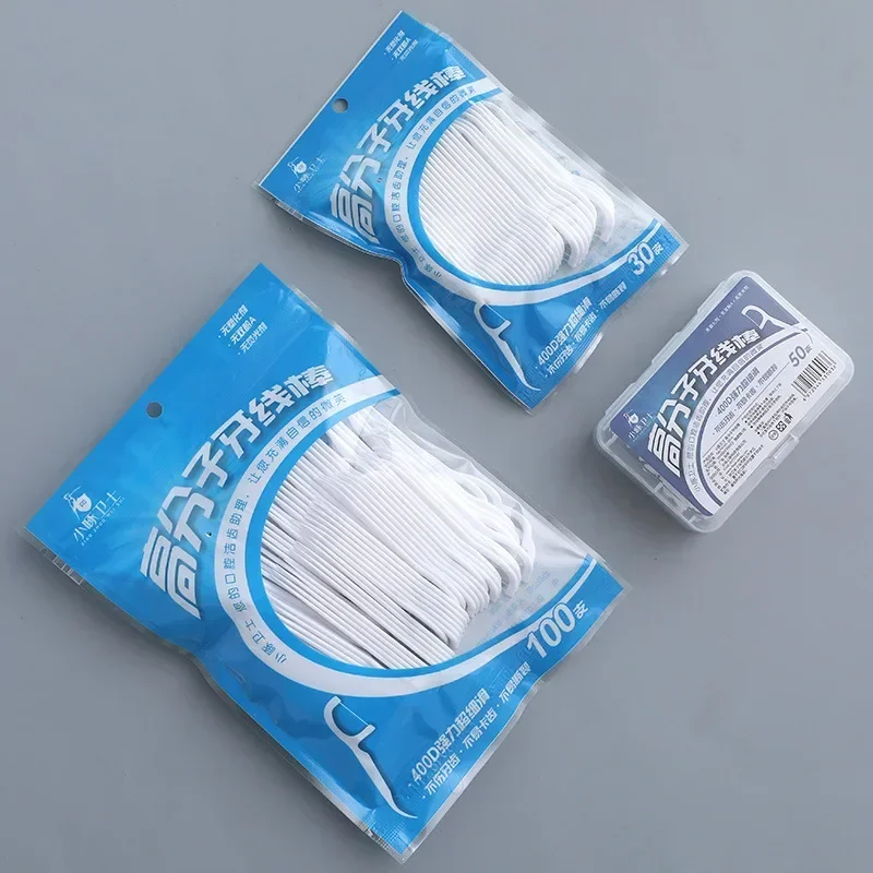 

100pcs Dental Floss Flosser Picks Toothpicks Teeth Stick Tooth Cleaning Interdental Brush Dental Floss Pick Cleaning Tooth