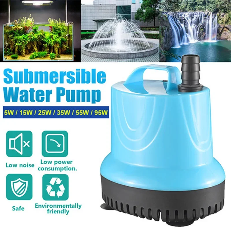

【Multi-Wattage】Submersible Aquarium Water Pump - 10/18/25/45/60/85/105W Circulating & Filter Bottom Suction for Fish Tank