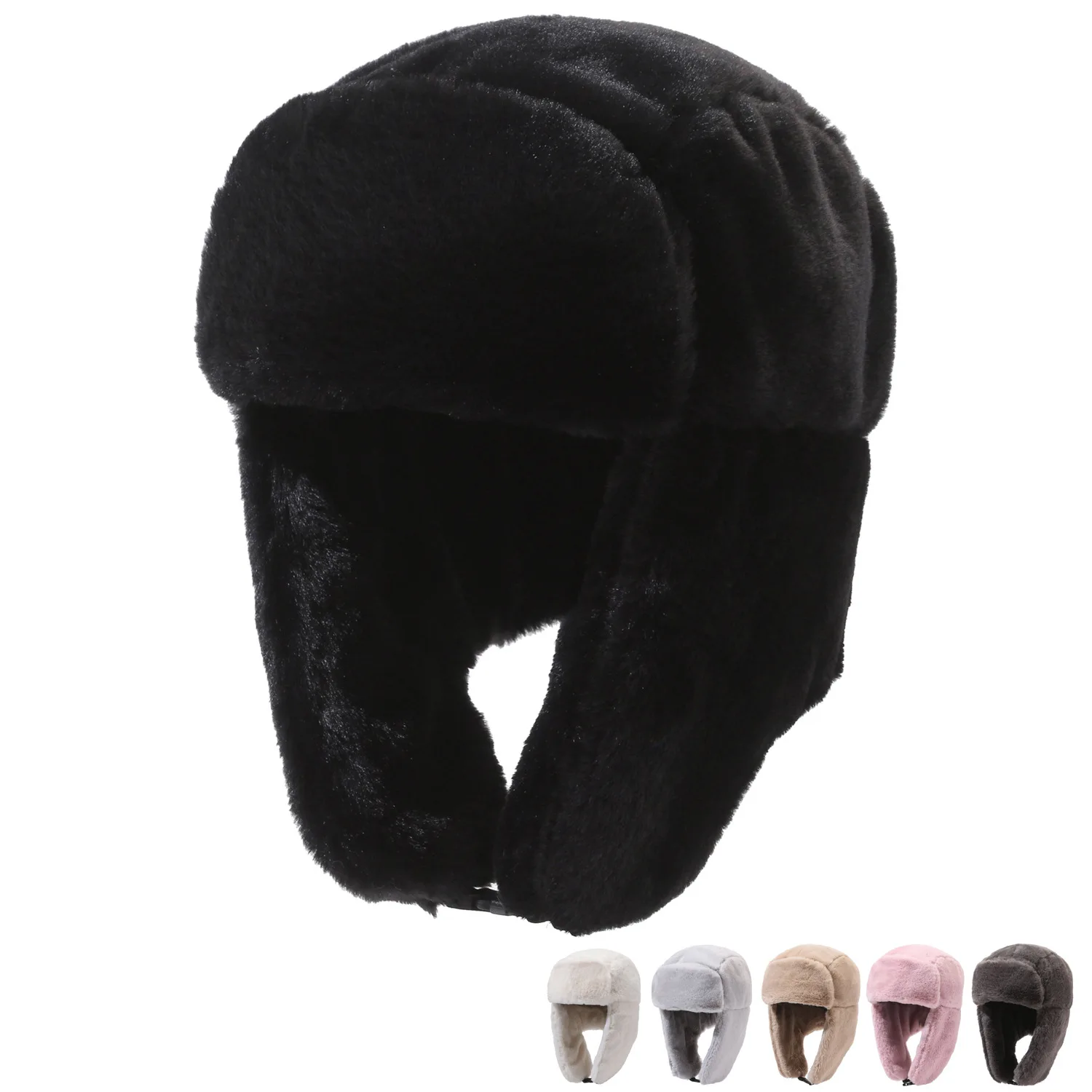 Gorro con orejeras estilo Lei Feng de felpa gruesa (2 estilos de uso): resistente al viento, al frío, ideal para ciclismo al aire libre en invierno.