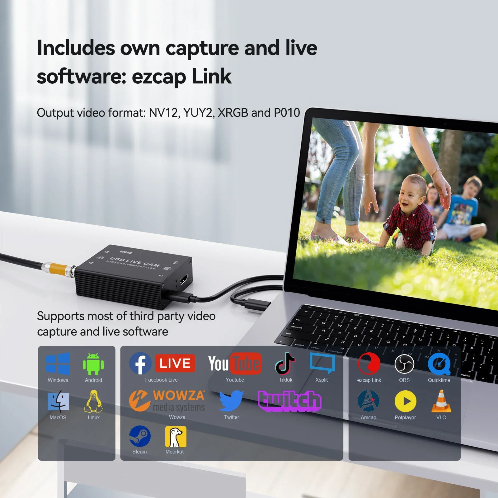 Ezcap 327 4k HDMI USB3.0 Video Capture Card 1080p 60Hz SDI Live Streaming Board Game Grabber for PS4 PS5 Camera Laptop Camcorder