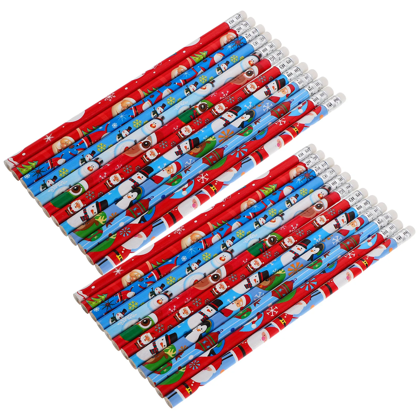 288 Pcs Christmas Pattern Pencils Office Supplies Elements School Party Favors Colored for Adorable Decorations