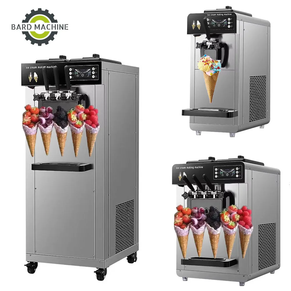 

Commercial Ice Creme Machine Automatic Three Flavors Soft Serve Ice Cream Machine Table Top Ice Cream Maker Best Price