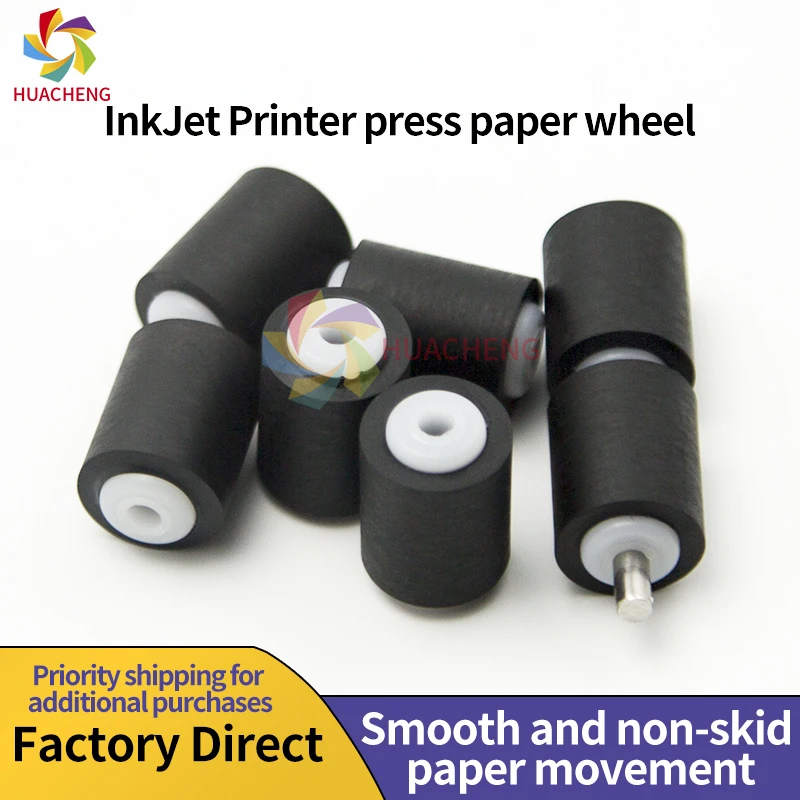 10Pcs Printer Paper Pressure Roller Wheel Konica Allwin Rubber Pinch Roller for Human Wit-color Crystaljet Xuli Inkjet Printer