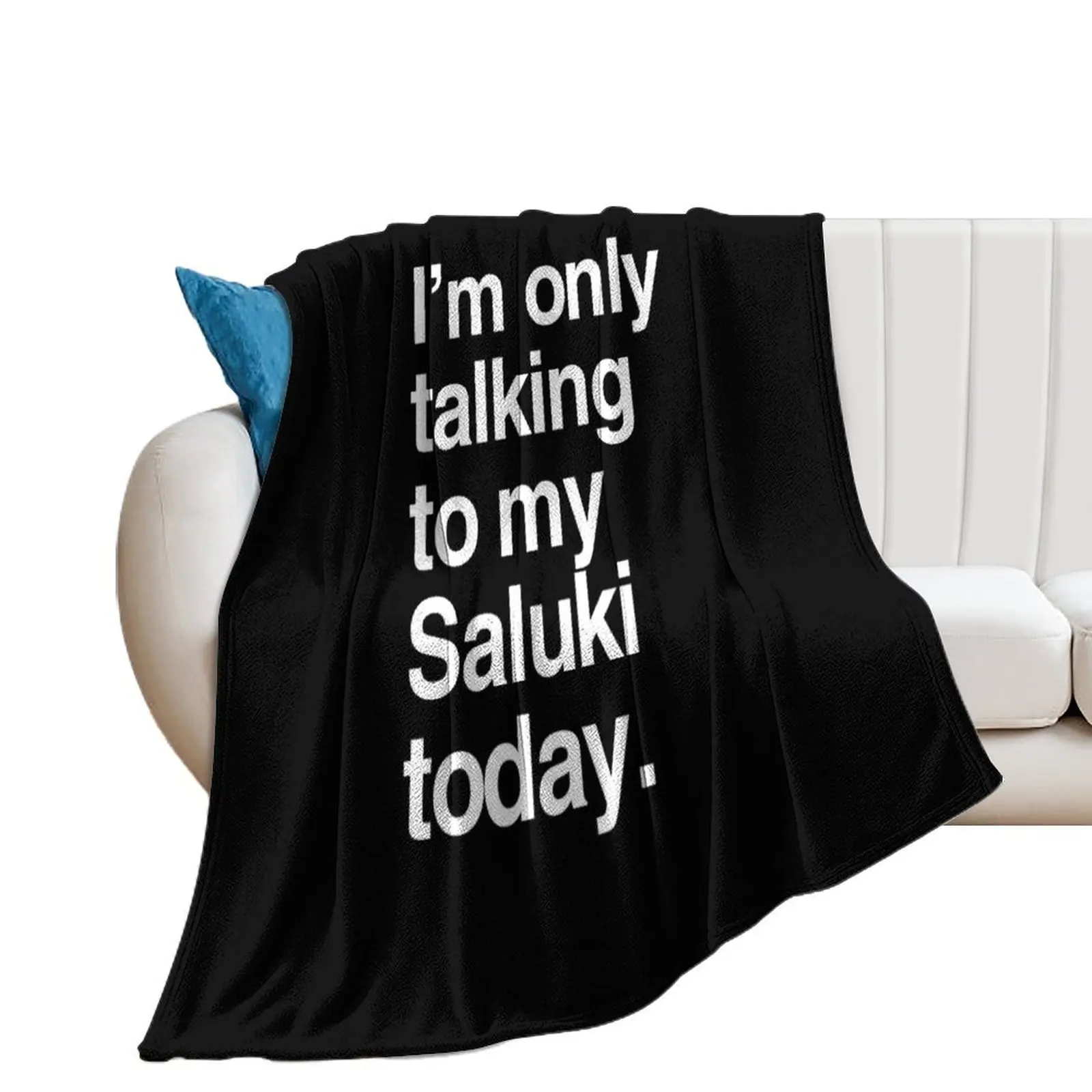 I'm Only Talking To My Saluki Throw Blanket manga wednesday Nap Blankets