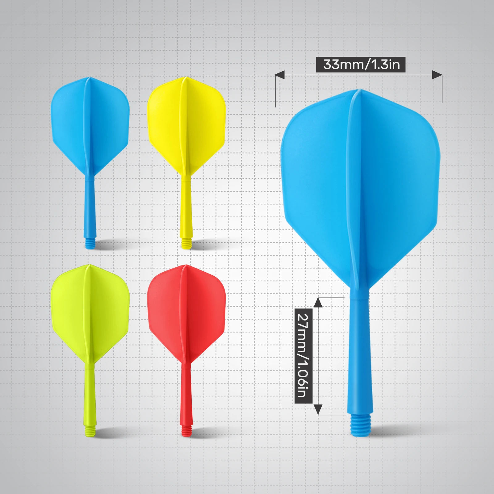 Huanqu 12-Piece Integrated Dart Tail Set, 75mm in Length, 2Ba Thread, High Toughness, Anti-Deformation, Resistant to Bending, Available in Multiple Colors.   This Product Is a Dart Accessory Suitable for Bars and Home Entertainment Settings, and Is a Professional Dart Sports Equipment for Dart Enthusiasts, with a Durable Tail Section.