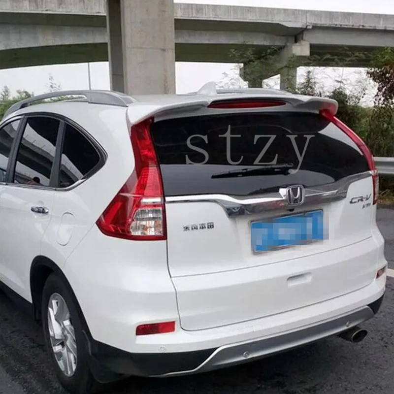 

New ABS Plastic Unpainted Primer Car Rear Wing Spoiler Tail Fin Cover Decoration Fit For Honda CRV CR-V 2012 2013 2014 2015 2016