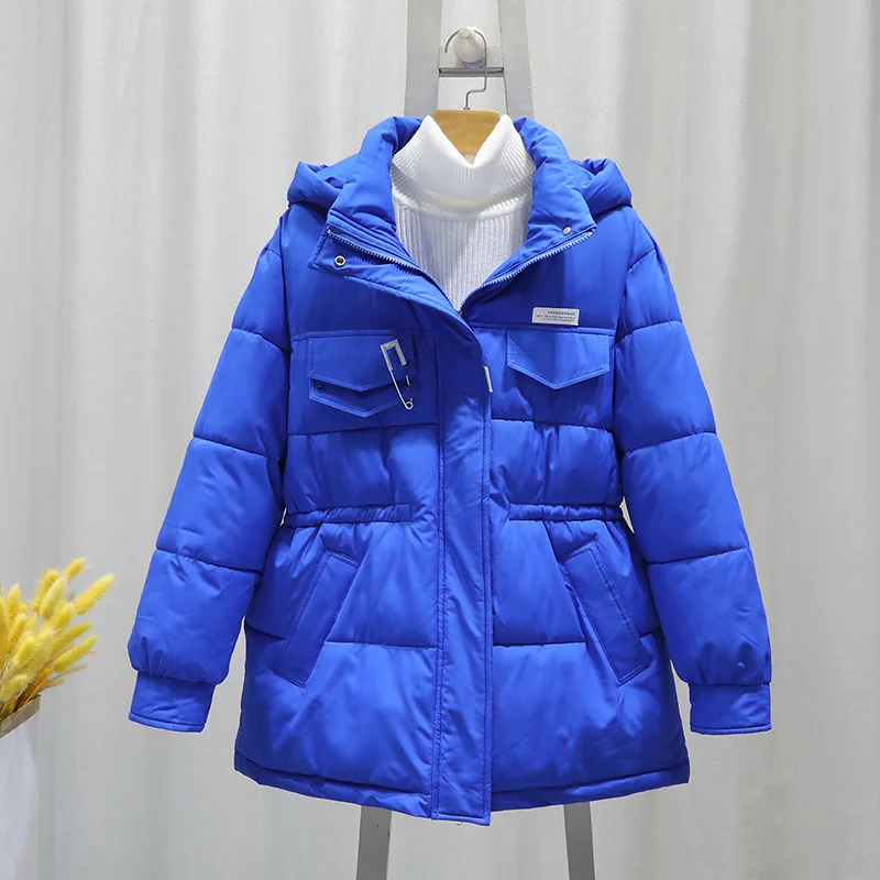 Xuống Áo Khoác Nỉ Nữ Parkas 2022 Mới Mùa Đông Hooden Đệm Bông Ép Áo Khoác Hàn Quốc Rời Ấm Làm Dày Áo Khoác Chống Gió Áo Khoác Ngoài