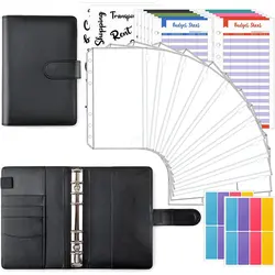 Notebook com Binder Pockets, A6, Agenda, Orçamento, Livro de Exercícios, orçamento francês, Envelope Binder, Dinheiro Orçamento, Saving Bill Organizador