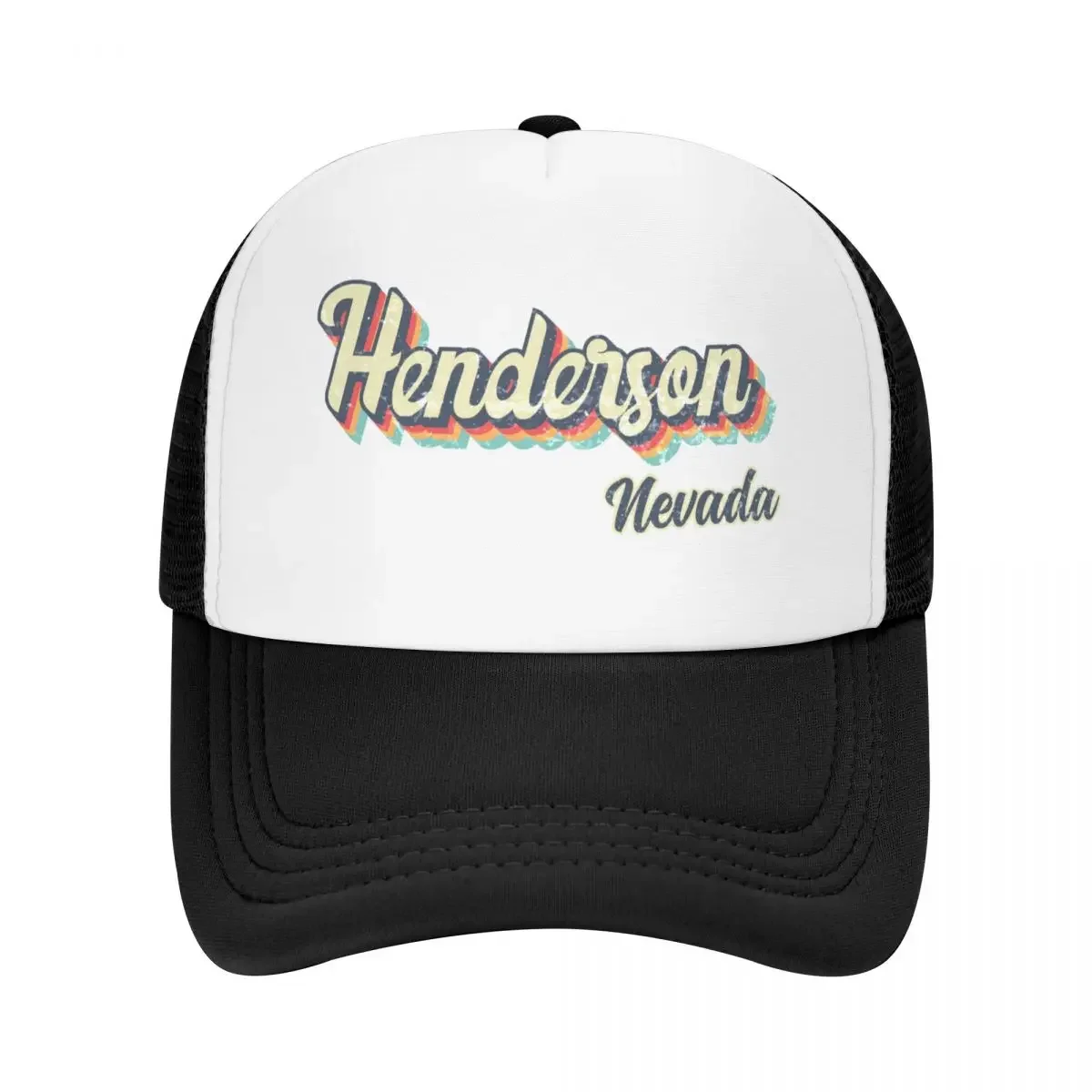 Henderson city Nevada Retro Vintage 70s rainbow Baseball Cap Christmas Hat Anime Hat fishing hat Mens Tennis Women's