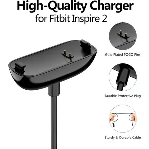 For Fitbit Inspire 2/Ace 3 USB Smartwatch Charger Replacement Charger Charging Cable 3.3ft 1M 0.3M