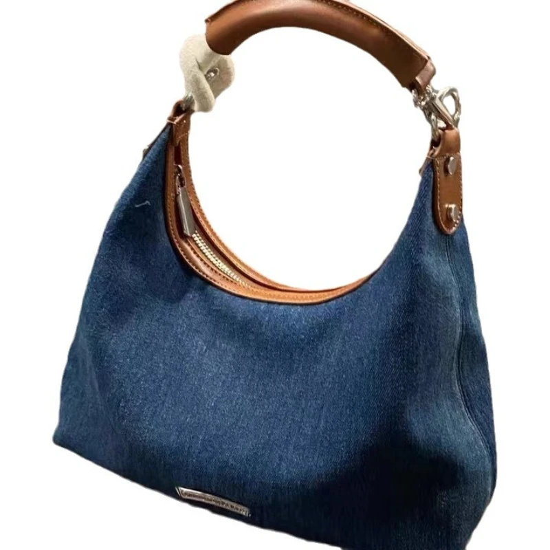 Children Messenger Bags Denim Armpit Bag for Women Tote Bag Fashionable Bucket Bags Mother Kids Bags for Girl Сумка Bolsos 2024