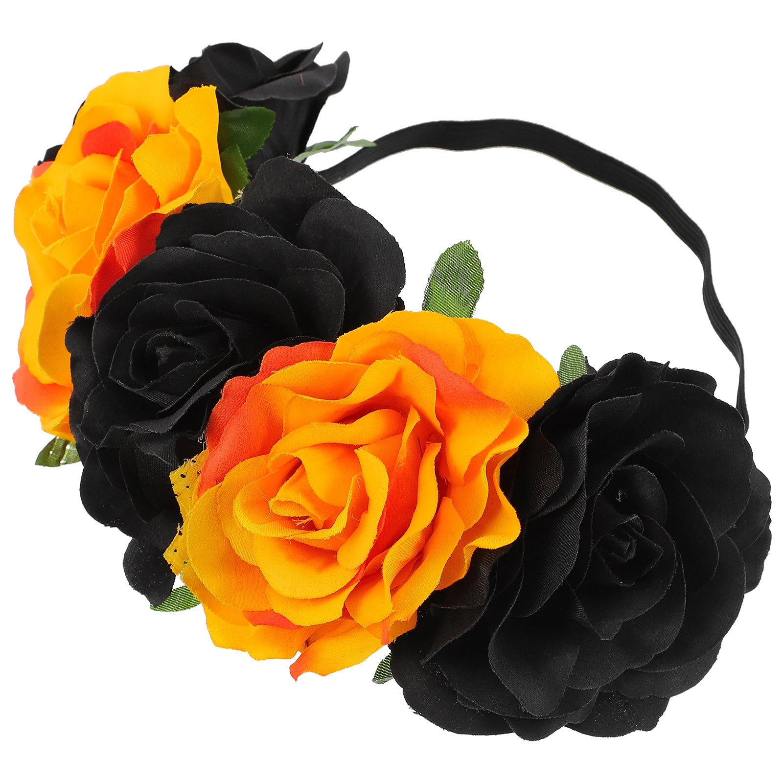 

Elastic Headband Crown Party Headdress Floral Wreath Headbands Clothing Hair Accessories Silk Wedding Flower Fabric Woman