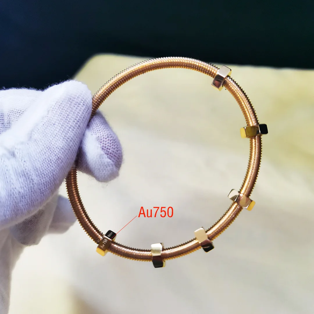 925 sterling silver spiral bracelet is women's fashion simple temperament luxury classic brand jewelry couple gift