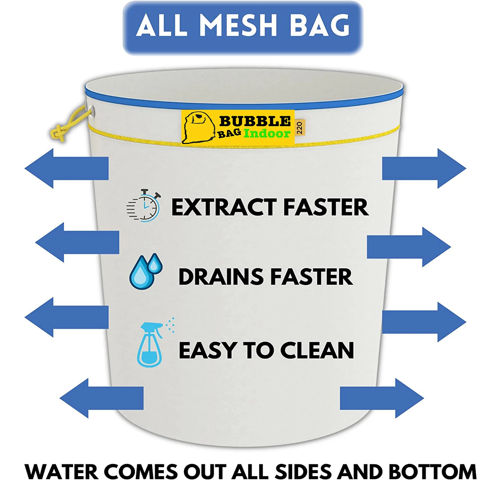 All Mesh Bubble Bags 1 Gallone 8-teiliges Kit Kräuter-Eis-Extraktor Hash Essence Shampo Flter Kräuterextraktion Grow Bag – Detail 2