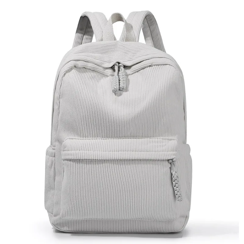 New Spring Corduroy Backpack Large Capacity Casual Travel Rucksack Versatile School Bag for College Students
