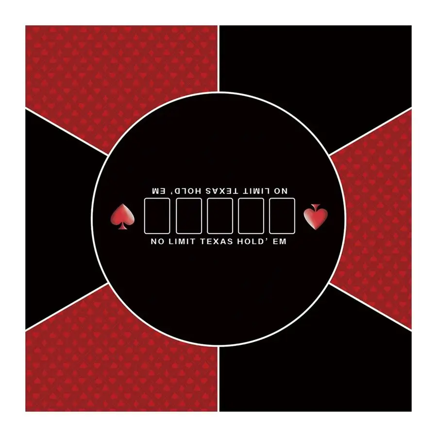 120 140 160 cm Tappetino da poker quadrato Texas Holdem Poker Tappetino in gomma Topper per tavoli Tavolo da poker portatile pieghevole Layout da poker per