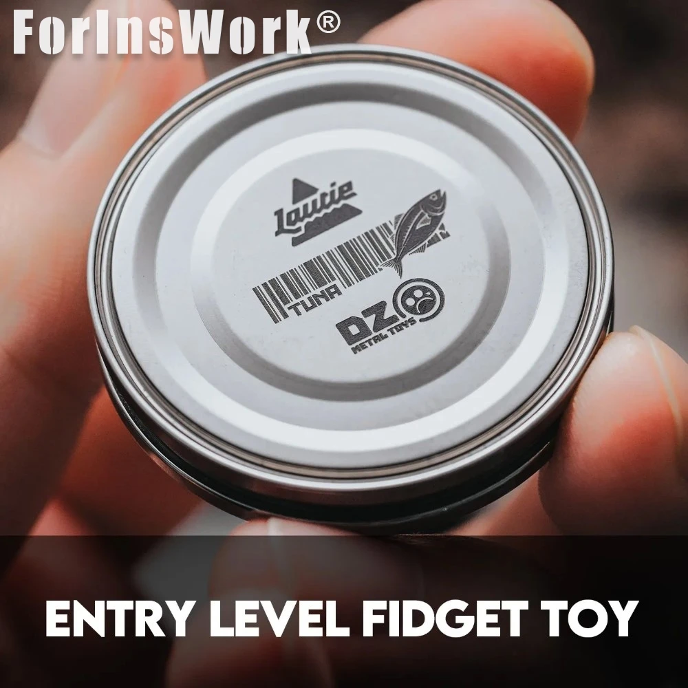 LAUTIE & DZ HAPTIC COIN-CAN SHOWHAND Stainless Steel Polishing/Zirconium Alloy Sandblasting Fidget Toy Anxiety Toy Desk Toy