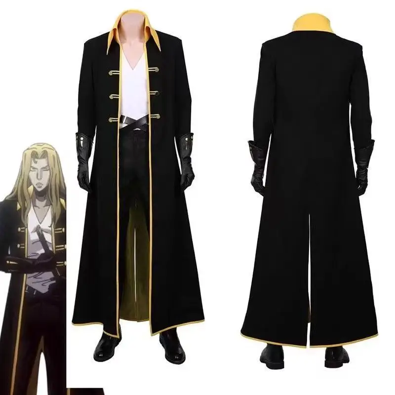 

Anime Style Halloween Party Roleplay Mens Suit Coat Pants Castlevania Adrian Țepes Arukado Alucard Cosplay Costume Outfit 2025