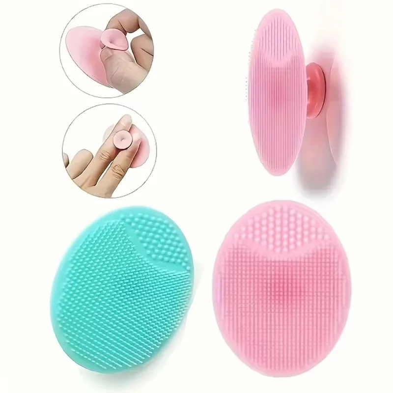 1/2/3/4 unidades de escova facial de silicone macio, para limpeza e massagem, escova manual para limpeza facial, esfoliante facial de silicone.
