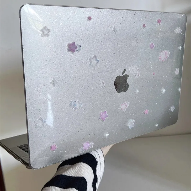 Colorful Stars Glitter New Laptop Case For Macbook 13Neo A3404 Air 13.6 M4 M3 M2 A2681 A3113 A3240 Air13.3 15 Protective Cover