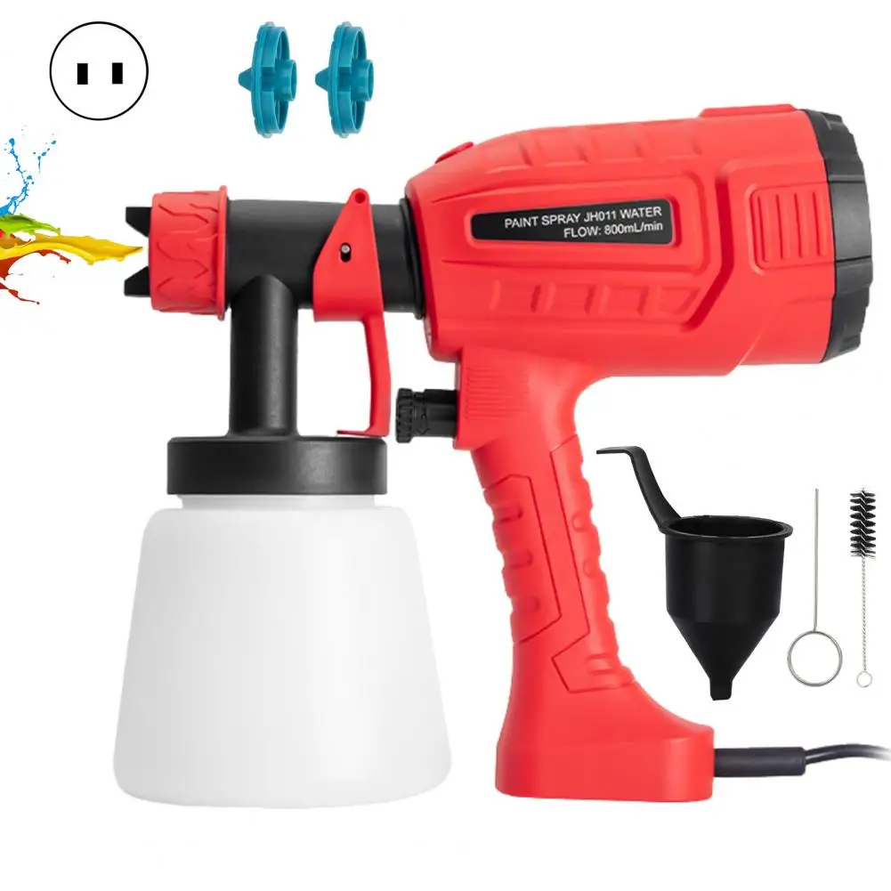 Adjustable Nozzle Electric Paint Sprayer, Paint Sprayer with 800ml Detachable Container, 2 Nozzles and 3 Patterns for Cabinets,