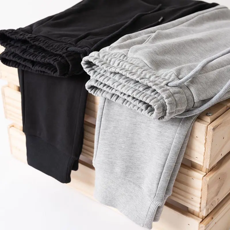 Unisex Composite Cotton Cuffed Sweatpants Autumn New Loose Fit Large Size Trendy Joggers