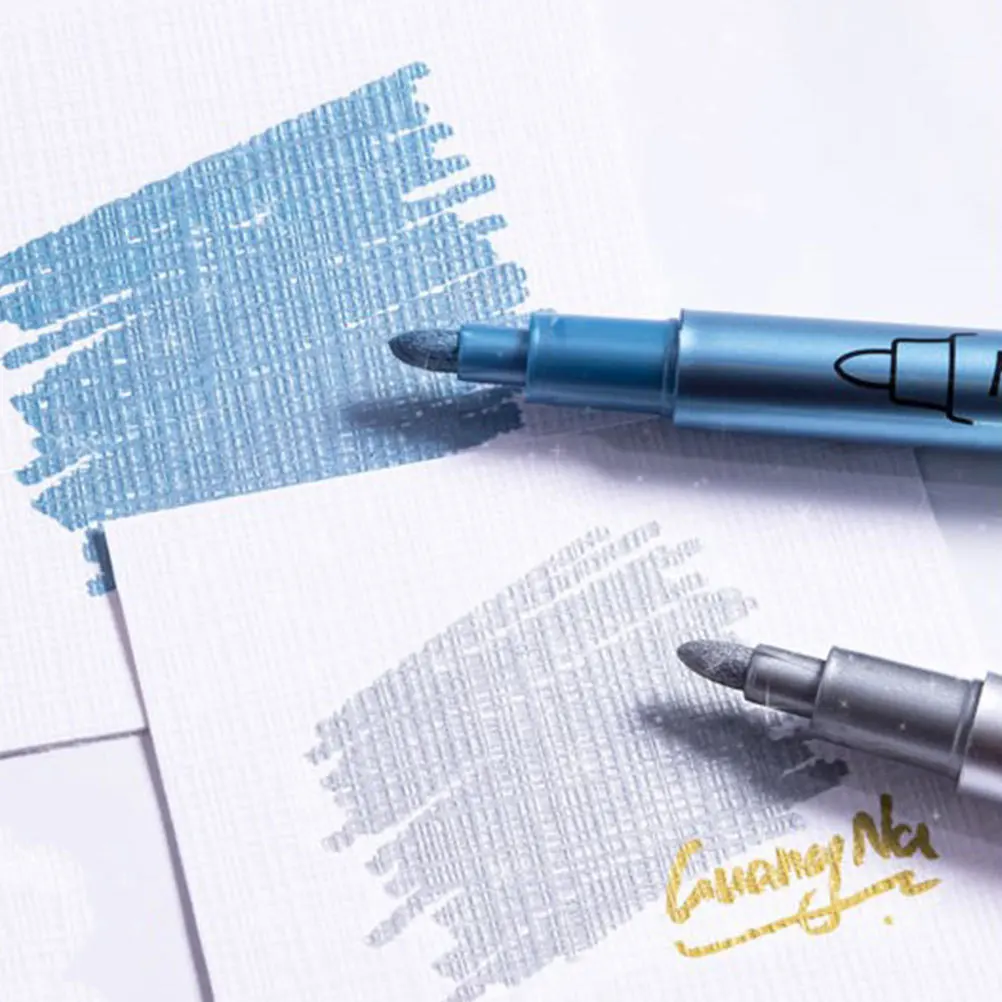 

12 шт., маркеры с огненной печатью, металлические ручки, гладкое письмо для дерева, металлической ткани, граффити, сделай сам, художественный металлический маркер, ручка