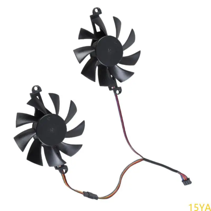 15ya Universal 80mm 4pin 4pin تبريد مروحة استبدال RX580 2048 رسومات تبريد بطاقة الإكسسوارات