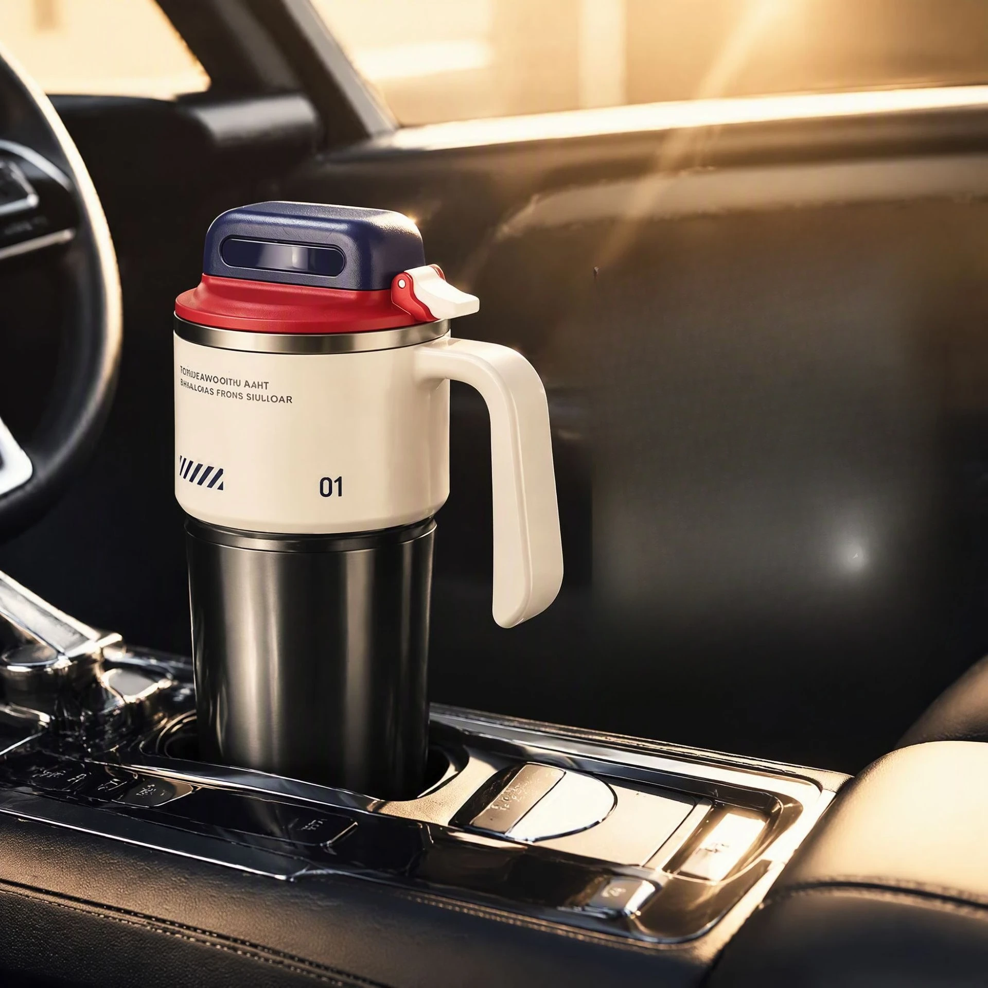 Stainless Steel Insulated Water Bottle with StrawOne Key Flip Vacuum Insulated CupSuitable for Car Travel and Outdoor Activities