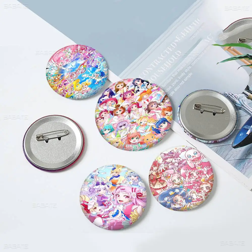 Pretty Cure Anime Brooches Cute Cartoon Badge Jacket Jeans Lapel Pin Gift Accessorie