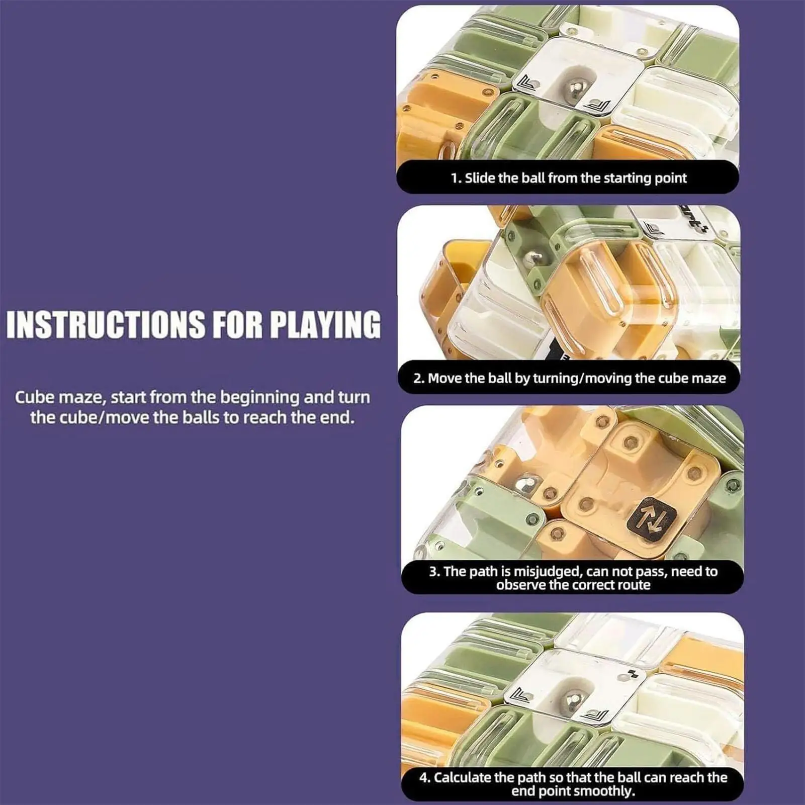 3D Maze Magic Cube Six-sided Transparent Puzzle Speed Cube Cubes Maze Toys For Children's Educational Toys Birthday Party Gift