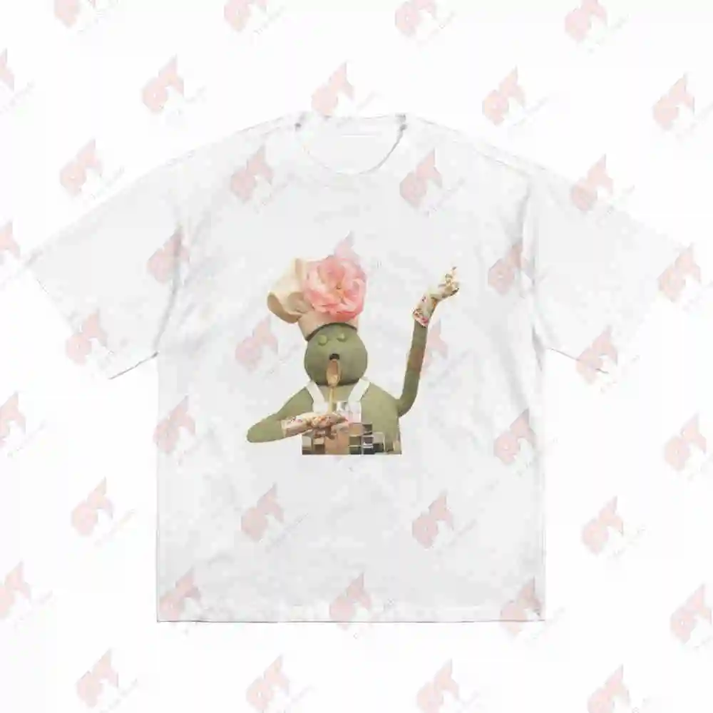 Tiny Chef Licking Spoon Short Sleeve Tee 100% Cotton T-Shirt