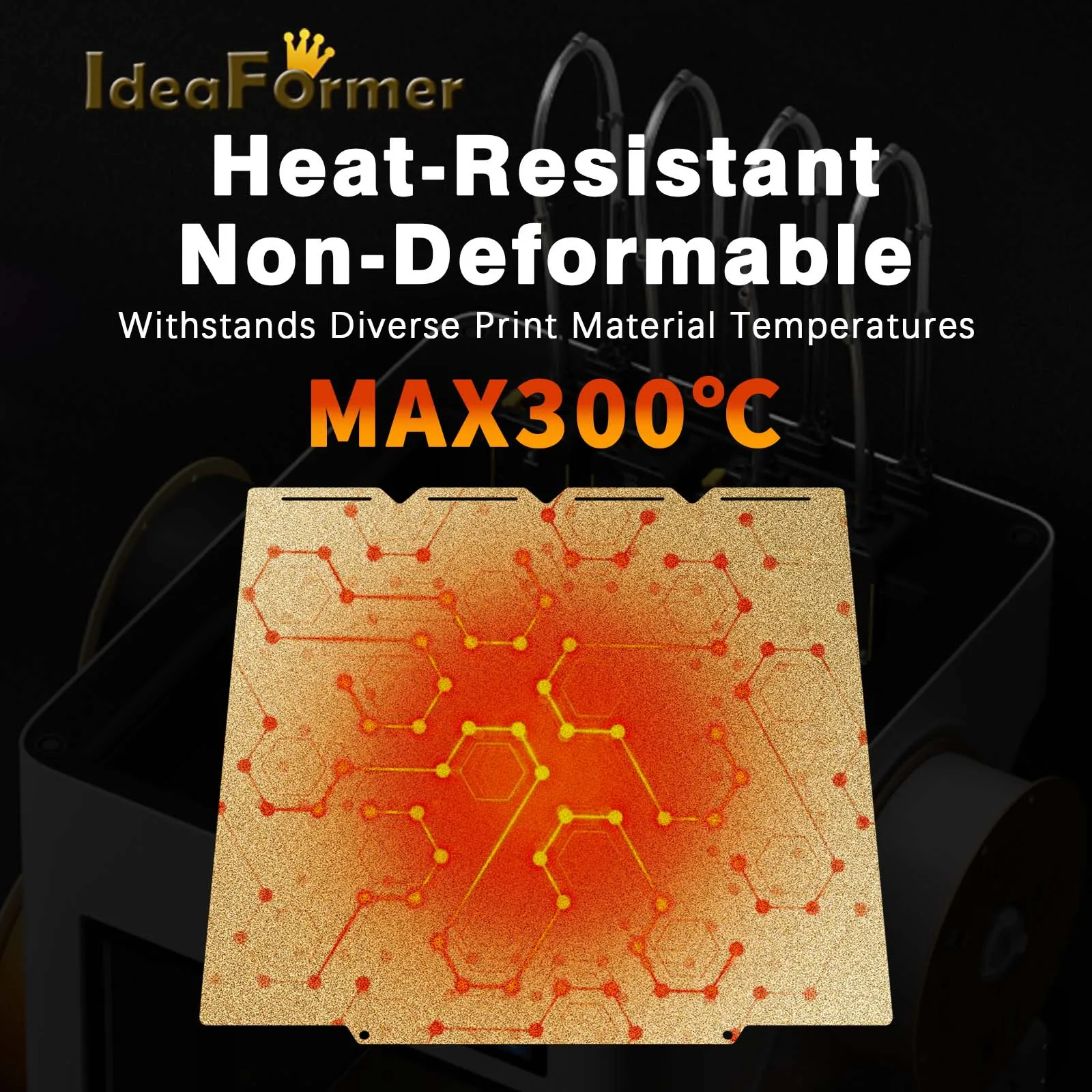 Pei Bauplatte für Snapmaker U1 276 x 293 mm Verdickung Super Adhension Platte Federstahl PEI Bett für Snapmaker U1 3D-Drucker